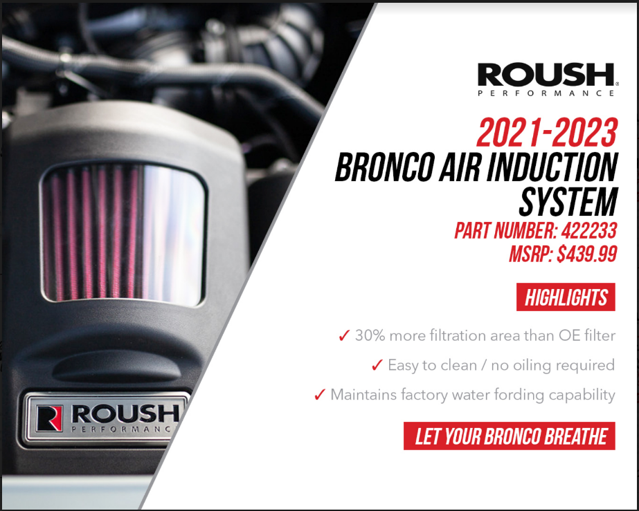 2021-2023 Bronco Air Induction System